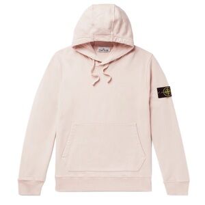 Stone Island Logo Hooded Sweatshirt in Antique Rose